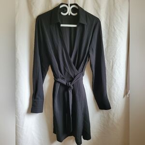 Dynamite Black Long Sleeve wrap Dress